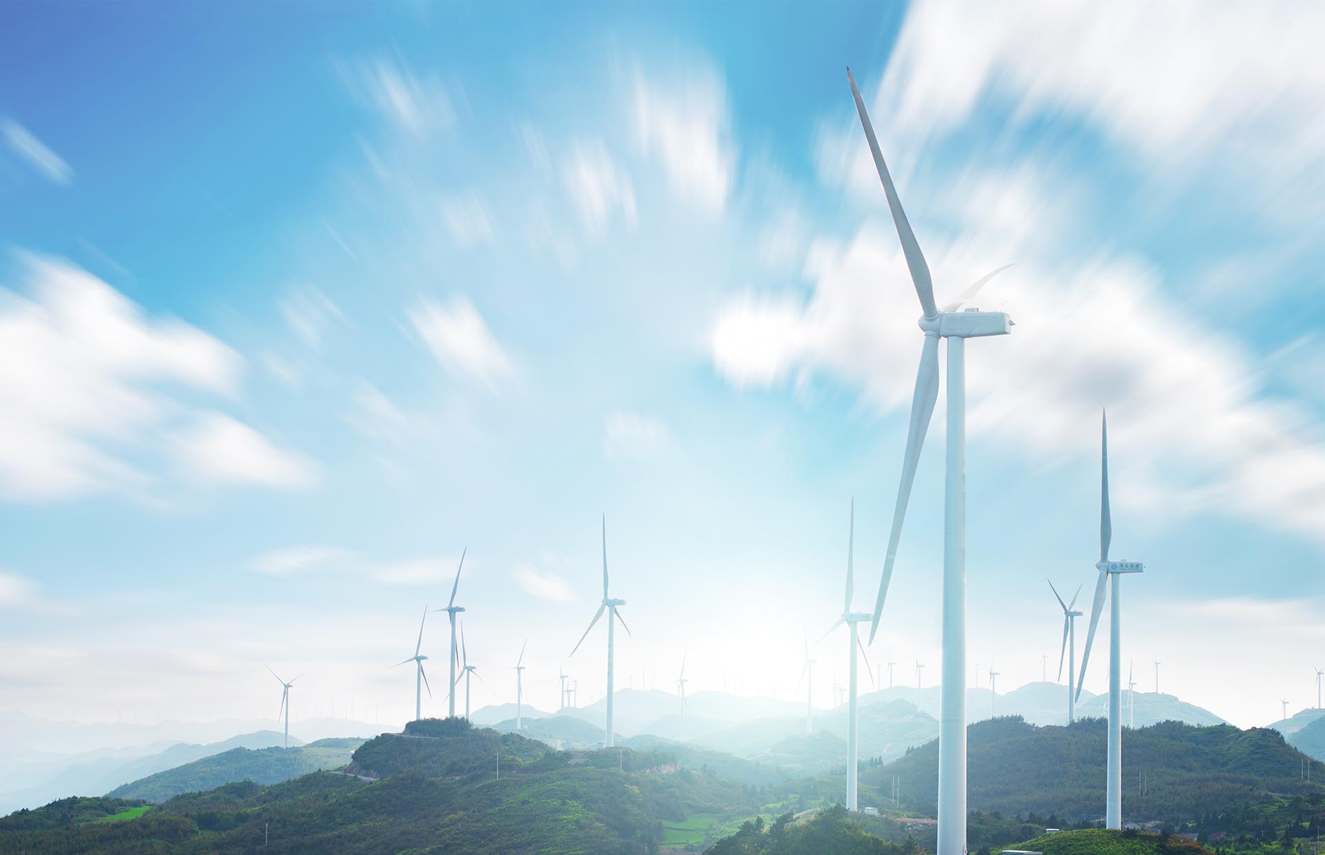 wind turbines in Oiz eolic park